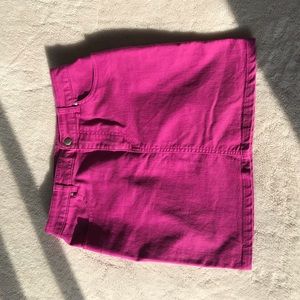 Fuchsia Jean Skirt